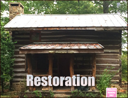 Historic Log Cabin Restoration  Huddleston, Virginia